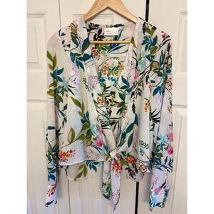 Resort Vacation Wear Boho Coastal Cowgirl Cottage Core Floral Top